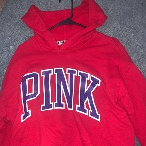 Pink Cropped Sweatshirt (Red)
